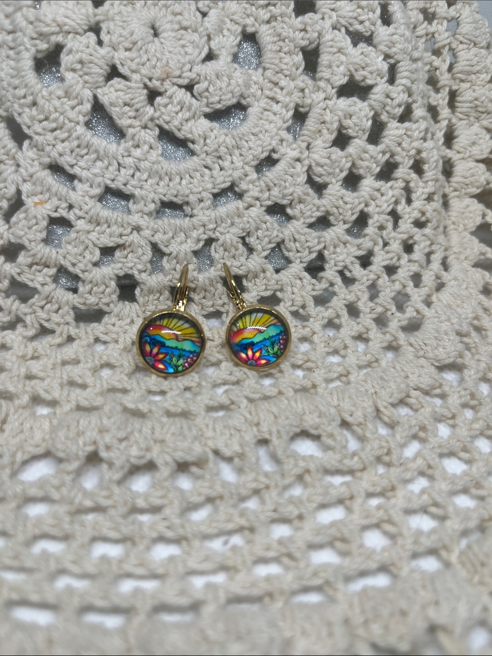 Handmade Cabochon Earrings